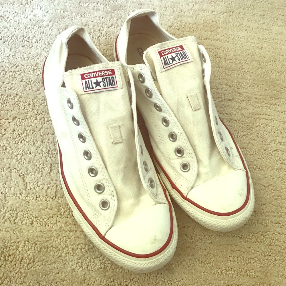 White Converse All Star Low Tops